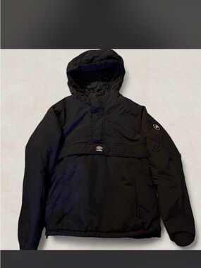 Pull&Bear Black Hooded Anorak Jacket